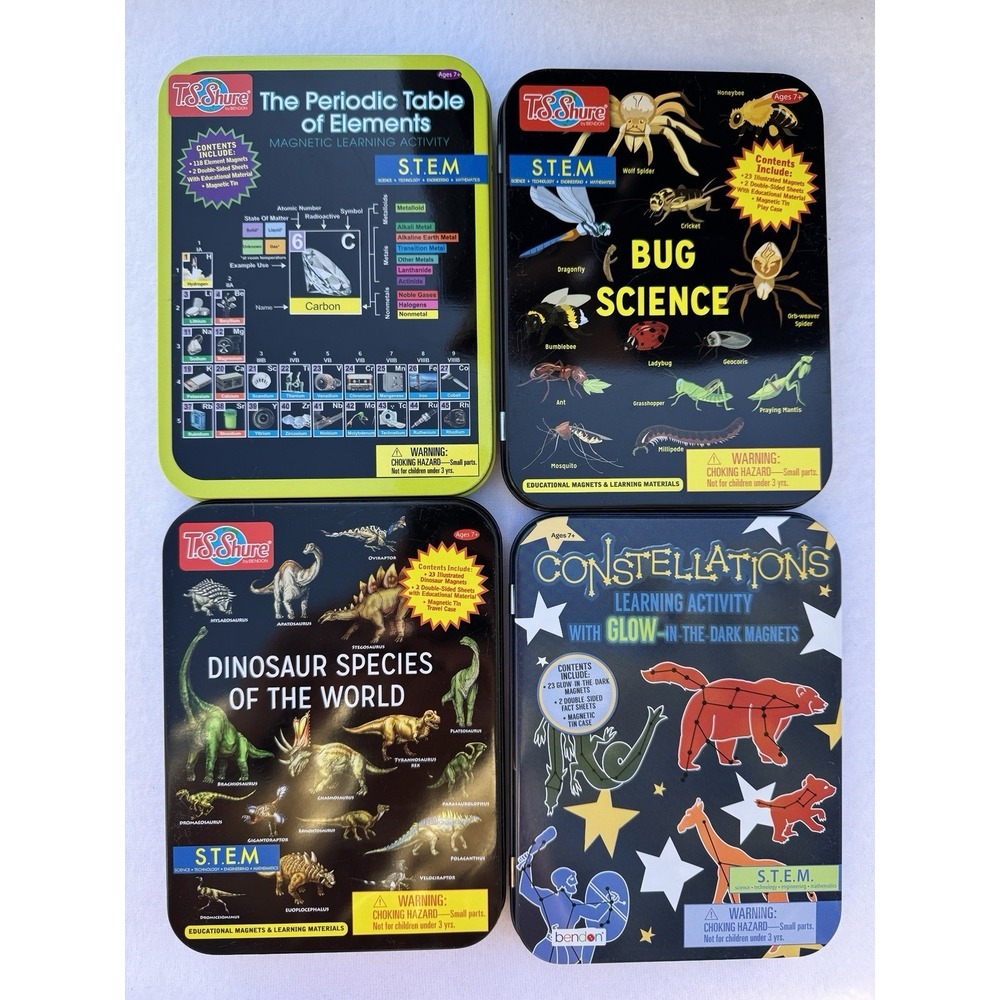 T.S. Shure STEM Magnetic Learning Activity Lot Periodic‎ Table Dino Bug Space